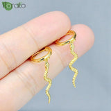 925 Silver Vintage Snake Hoop Earrings Party Jewelry