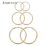 925 Sterling Silver Large Circle Slim Hoops Earring Rock Punk Piercing Jewelry
