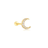 Mini Moon/Star Silver Piercing Jewelry 925 Sterling Silver Zircon Ear Bone Nail