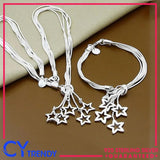 925 Sterling Silver Star Style Jewelry Set