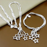 925 Sterling Silver Star Style Jewelry Set