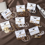 6 Pair Earrings Set for Women Heart Butterfly Drop Hoop Ear Buckle