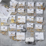 6 Pair Earrings Set for Women Heart Butterfly Drop Hoop Ear Buckle