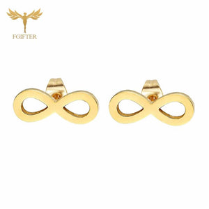 Infinite Earrings Set Stainless Steel 12 Pairs Lot Jewelry for Women Men