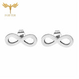 Infinite Earrings Set Stainless Steel 12 Pairs Lot Jewelry for Women Men