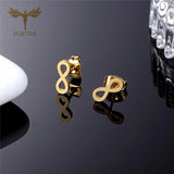 Infinite Earrings Set Stainless Steel 12 Pairs Lot Jewelry for Women Men