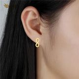 Infinite Earrings Set Stainless Steel 12 Pairs Lot Jewelry for Women Men