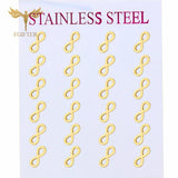 Infinite Earrings Set Stainless Steel 12 Pairs Lot Jewelry for Women Men