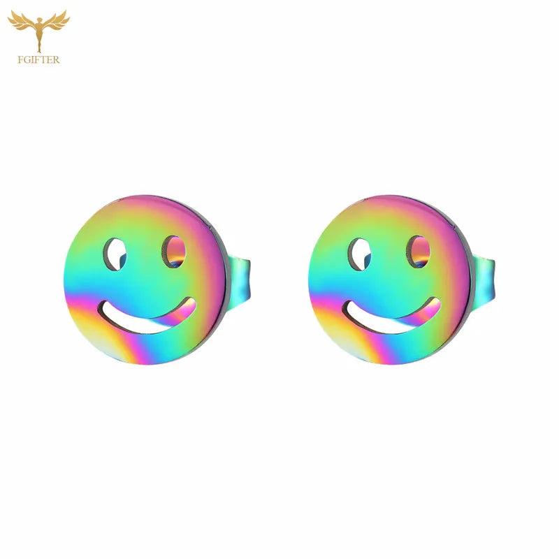 Lovely Smile Earrings Stainless Steel Set of 12 Pairs
