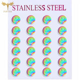 Lovely Smile Earrings Stainless Steel Set of 12 Pairs