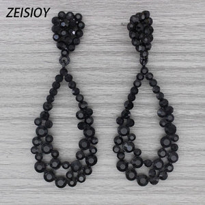 Large Geometric Metal Pendant Earrings ET-131
