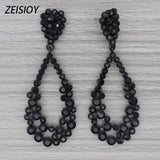 Large Geometric Metal Pendant Earrings ET-131