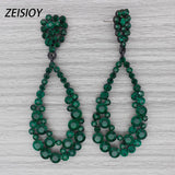 Large Geometric Metal Pendant Earrings ET-131