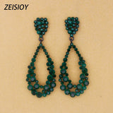 Large Geometric Metal Pendant Earrings ET-131