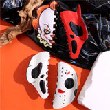 Ghost Hair Clip Red Horns Skull Claw Y2K Gothic Hair Jewelry