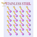 Rainbow Star Sun Moon Stud Earrings Set Teen Ear Jewelry