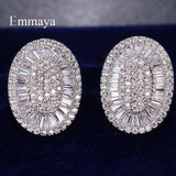 Classic Round Cubic Zircon Earrings for Women