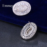 Classic Round Cubic Zircon Earrings for Women