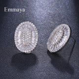 Classic Round Cubic Zircon Earrings for Women