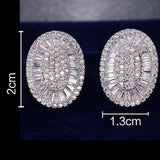 Classic Round Cubic Zircon Earrings for Women
