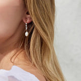 925 Silver Diamond Tassels & Sweet Earrings Set