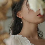 925 Silver Diamond Tassels & Sweet Earrings Set
