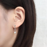925 Silver Diamond Tassels & Sweet Earrings Set