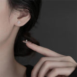 30 Pairs Stainless Steel Stud Earrings Flower Mixed Style Jewelry