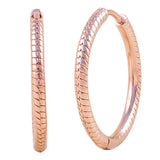 925 Silver Interlinked Circles Open Heart Double Hoop Earring