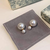 French Pearl Earrings for Women, Versatile and High-End