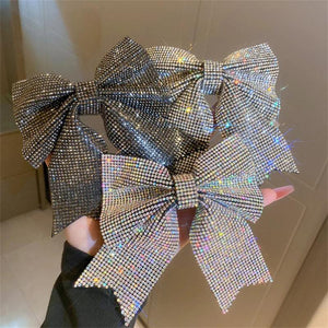 Bowknot Crystal Hairpins Rhinestones Hair Accessories Wedding Jewelry