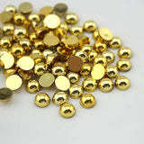 Silver Half Round FlatBack Beads ABS for Nail Art DIY Phone Dress