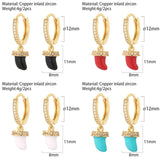 Enamel Ice Cream Hoop Earrings Women Dangle Charm Ear Rings