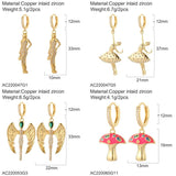 Bohemian Dancer Mushroom Hoop Earrings