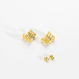 925 Silver Four Circle Hoops Zircon CZ Earring