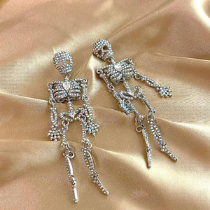 Europe US Cross-Border Skeleton Earrings Exaggerated Halloween Jewelry