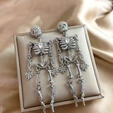 Europe US Cross-Border Skeleton Earrings Exaggerated Halloween Jewelry