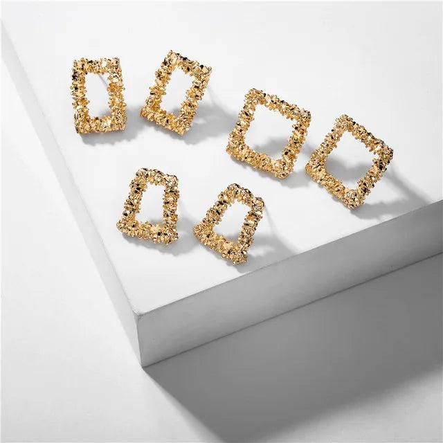 Geometric Stud Earrings Set for Women Retro Jewelry