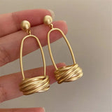Metal Pendant Earrings European American Style Stud Earrings