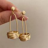 Metal Pendant Earrings European American Style Stud Earrings