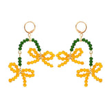 Hand Woven Glass Beads Tassel Earrings for Women