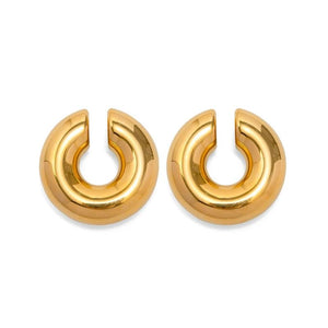 Uworld 316L Stainless Steel PVD Hoop Earrings Women Ear Clips