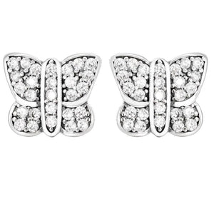 925 Silver Double Hoop Tiara Crystal Earring
