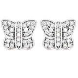 925 Silver Double Hoop Tiara Crystal Earring