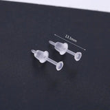 Clear Hypoallergenic Plastic Earrings with Resin Backs