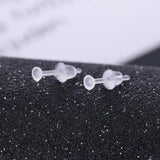 Clear Hypoallergenic Plastic Earrings with Resin Backs