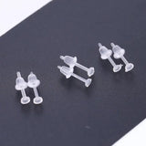 Clear Hypoallergenic Plastic Earrings with Resin Backs
