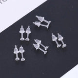 Clear Hypoallergenic Plastic Earrings with Resin Backs