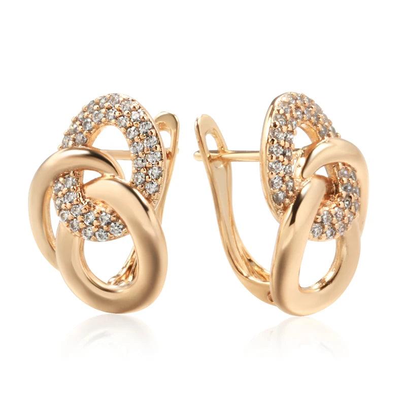 Multi-Hoop English Earrings 585 Rose Jewelry