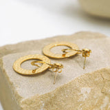 WILD 18K Plated Geometric Round Drop Earrings for Women